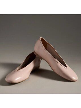 Bibi Lou Glove Ballet Flats Nude Pink Beige Leather 39